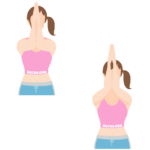 バストアップの筋トレ「ひじ合わせリフト」