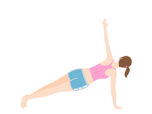 くびれのダイエット筋トレ「サイド・プランク(右)」のやり方