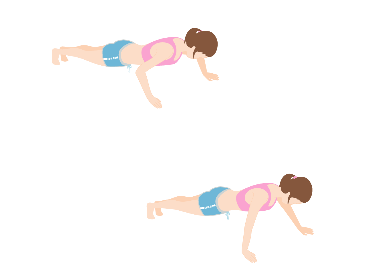 バストアップ・二の腕・体幹の筋トレ「ワイド・プッシュアップ」