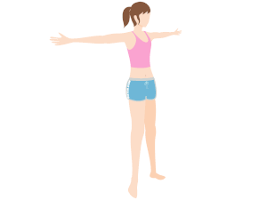 二の腕痩せの運動「二の腕パルス（前後）」のやり方