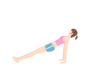 お腹痩せと二の腕痩せのダイエット筋トレ「リバース・プランク」のやり方