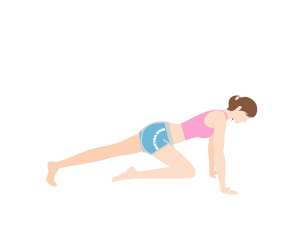 お腹痩せと下半身痩せの「マウンテンクライマー」