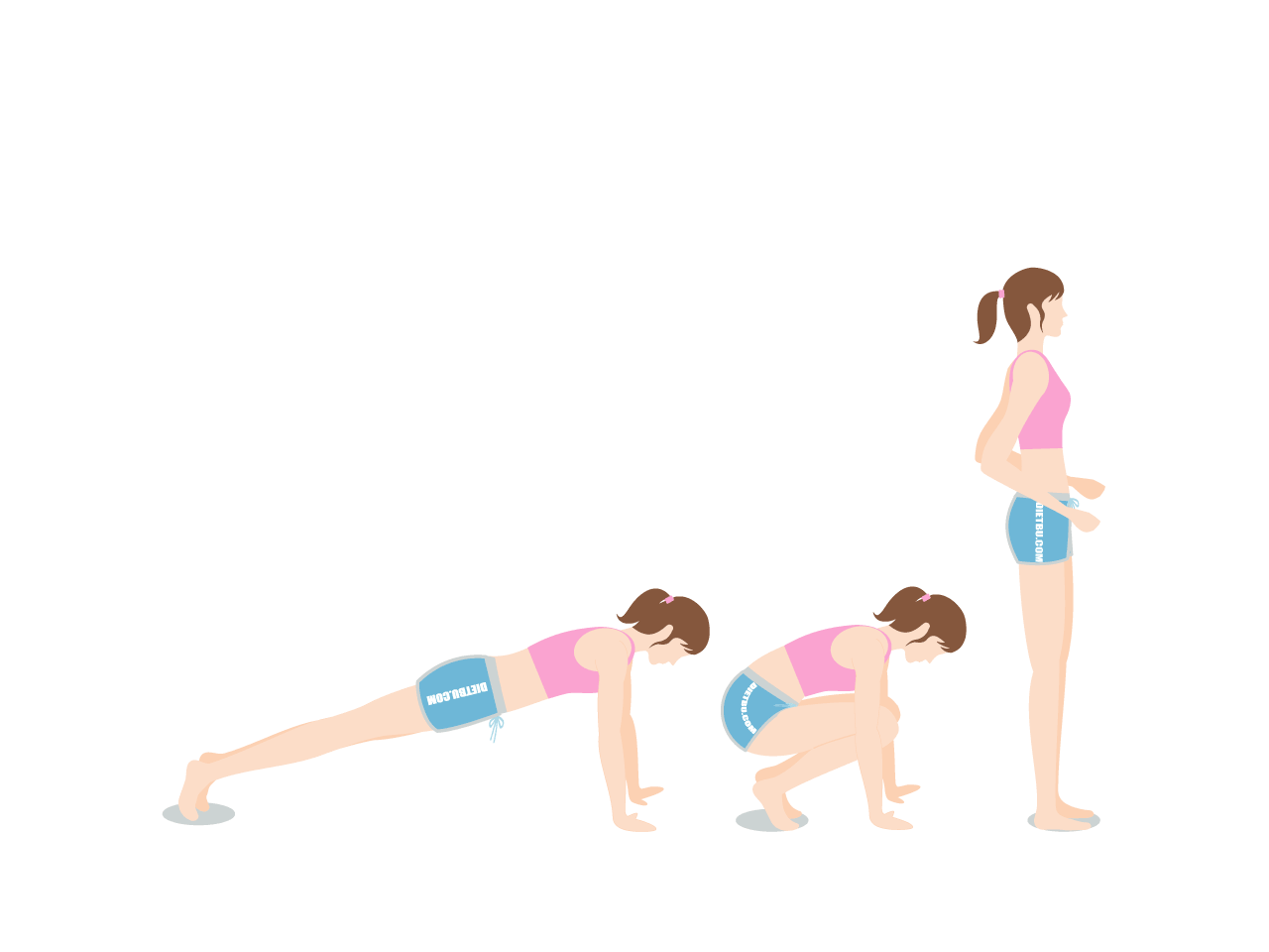 脂肪燃焼＆全身痩せのダイエット運動「バーピー（簡単バージョン）」