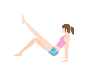 お腹痩せと背中痩せの筋トレ「ブリッジ・キック」のやり方