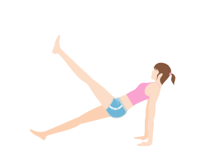 お腹痩せと太もも痩せのダイエット筋トレ「リバース・プランク・レッグ・レイズ」のやり方