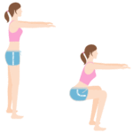 下半身痩せの超定番な筋トレ「スクワット」