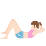 お腹痩せの寝たまま筋トレ「クランチ・ポーズ」のやり方