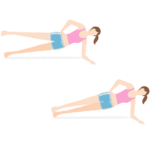 くびれと太もも痩せのダイエット筋トレ「エルボーサイドプランク・レッグリフト」