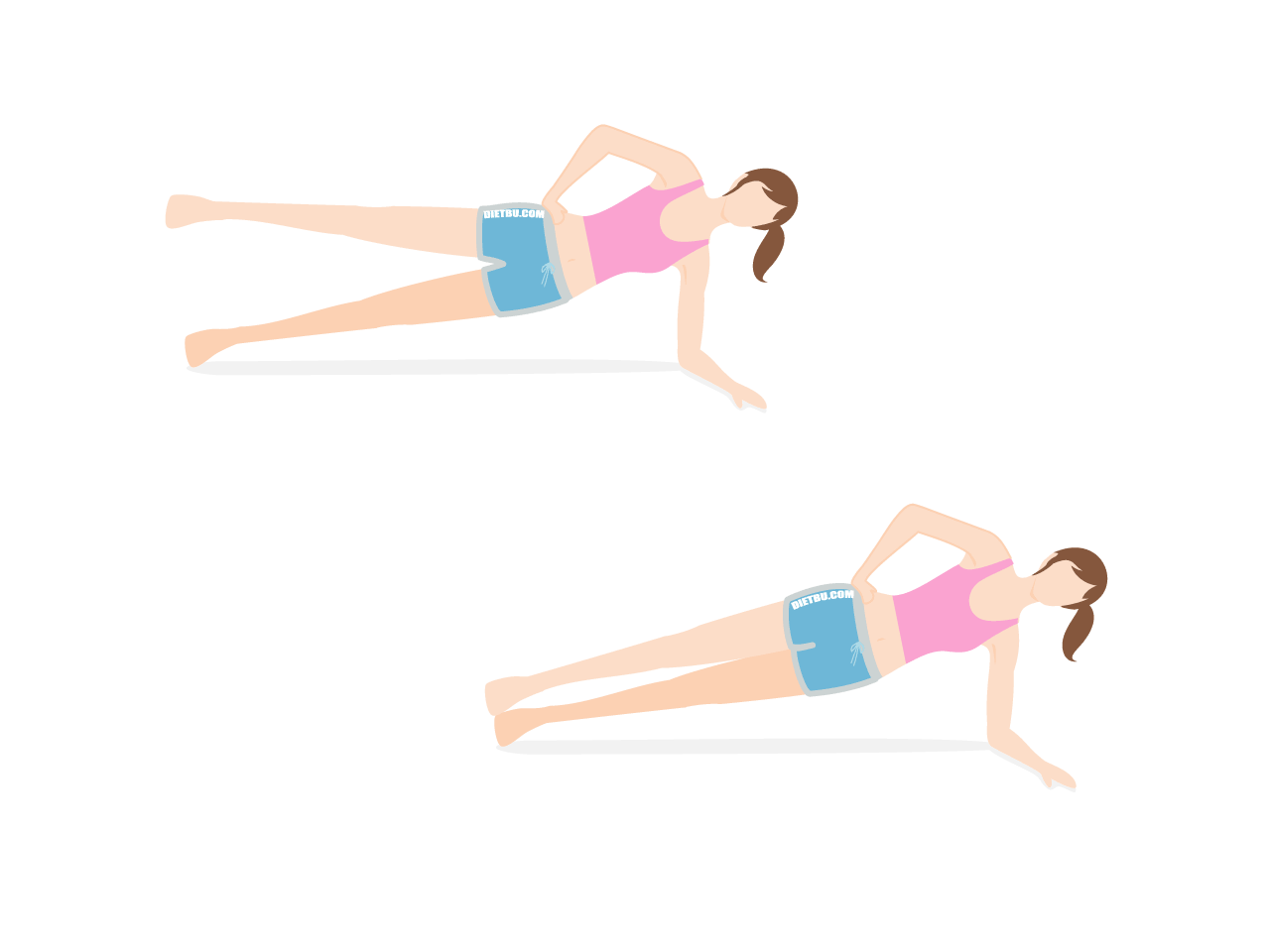 くびれと太もも痩せのダイエット筋トレ「エルボーサイドプランク・レッグリフト」