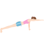 お腹痩せのダイエット筋トレ「片手プランク」のやり方