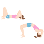 全身痩せの体幹エクササイズ「頭つけブリッジ