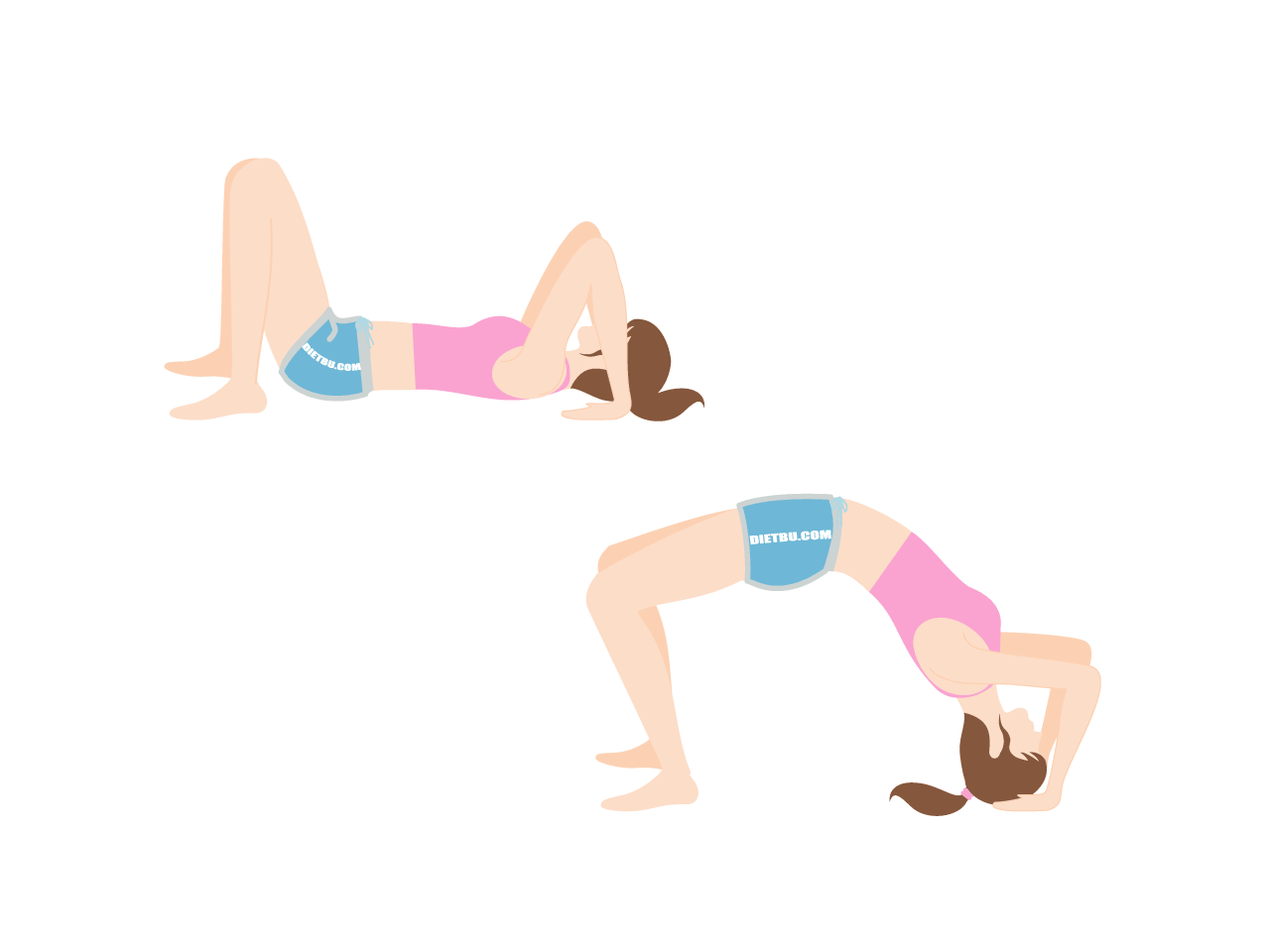 全身痩せの体幹エクササイズ「頭つけブリッジ