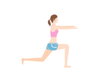 太もも痩せのダイエット筋トレ「フロント・ランジ」のやり方