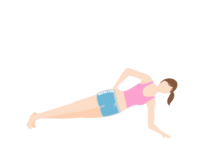 くびれのダイエット筋トレ「エルボーサイド・プランク」のやり方