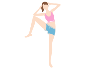 くびれのダイエット筋トレ「スタンディング・サイド・クランチ」のやり方